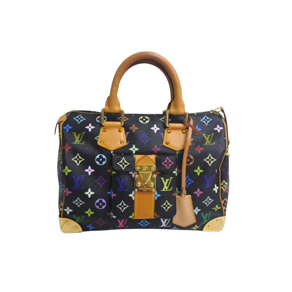 Louis Vuitton Monogram Black Speedy Handbag Takashi by Murakami Multicolore - Picture 2 of 9